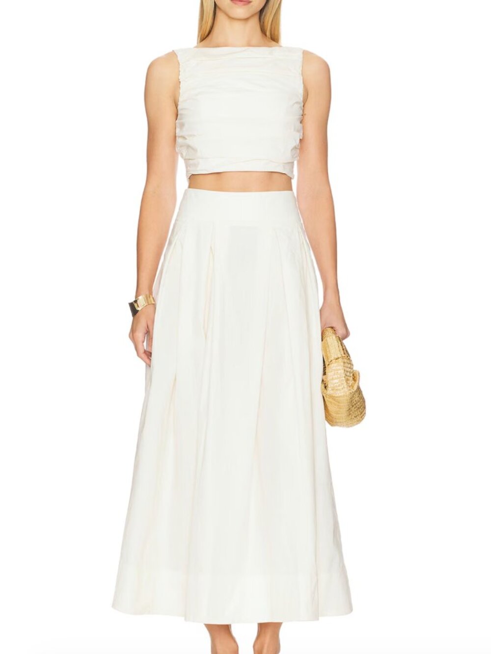 Camila Coelho Maisy White Two-Piece Dress Set